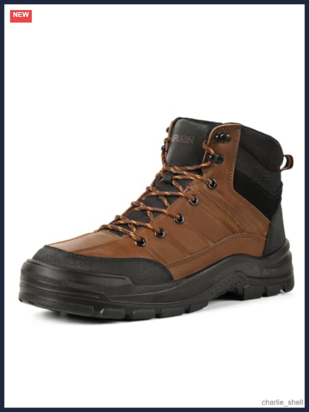 Steel Toe Work Boots ASTM F2413-18 Anti-Puncture Slip-Resistant Vegan Leather